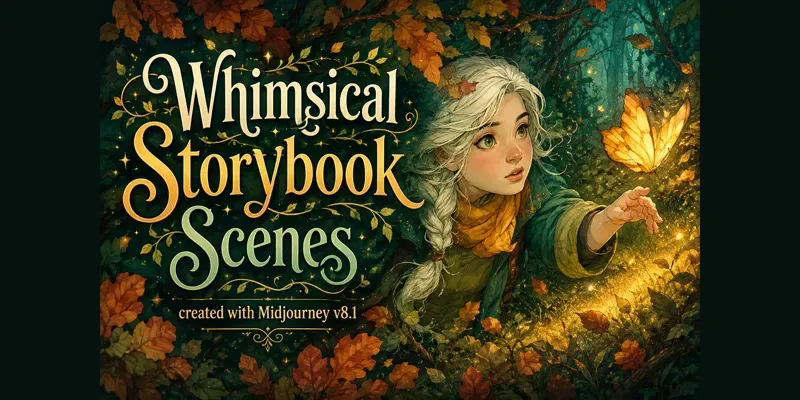 Whimsical Storybook Fantasy Scenes generated by undefined