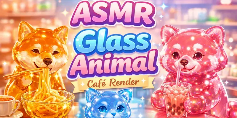 ASMR Glass Animal Cafe Renders generated by undefined