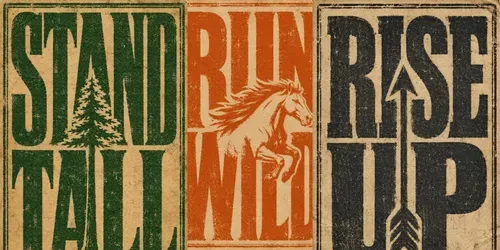 Antique Woodblock Typography Posters generated by chatgpt-image