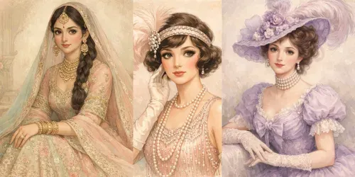 Elegant Vintage Portrait Illustrations generated by chatgpt-image