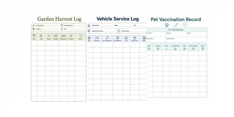 Printable Logbook Generator generated by undefined