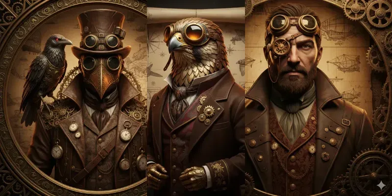 Steampunk Animal Portraits generated by undefined