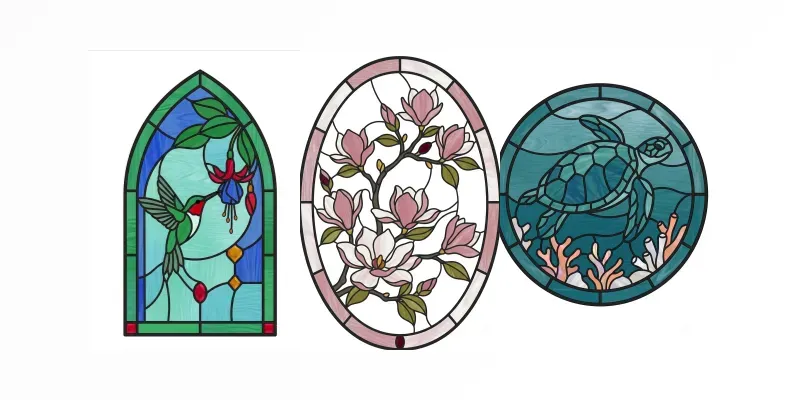 Art Deco Stained Glass Pattern Sheets