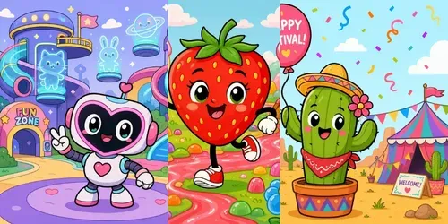 Cute Cartoon Vector Sets generated by chatgpt-image