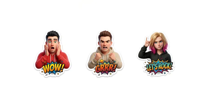 Highdefinition 3D Sticker Generator generated by undefined