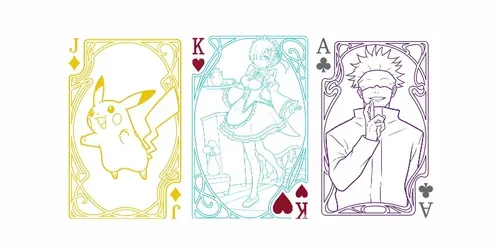 Custom Playing Card Monochrome Line Art generated by gemini-image