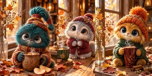 Cozy Furry Autumn Friends generated by chatgpt-image