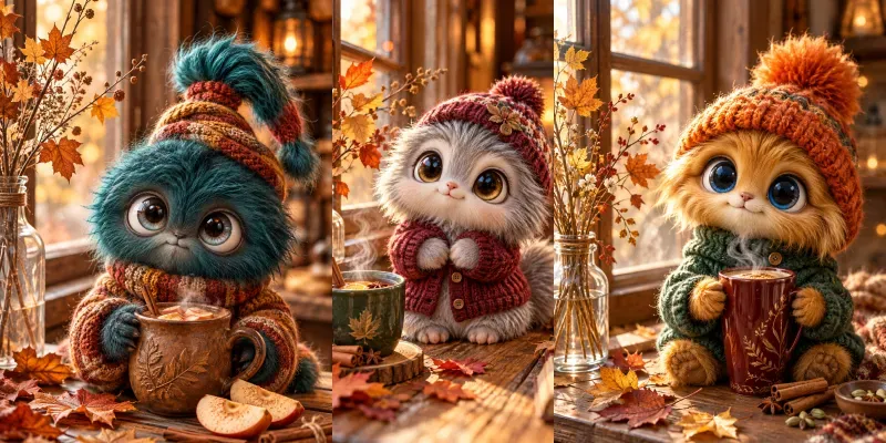 Cozy Furry Autumn Friends
