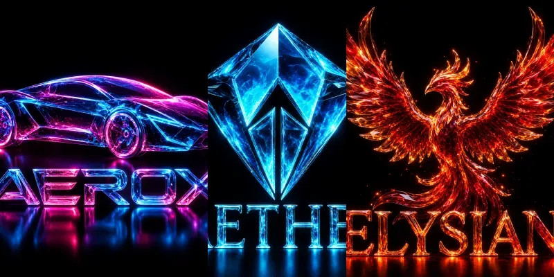 3D Cosmic Glass Premium Realistic Logos generated by undefined