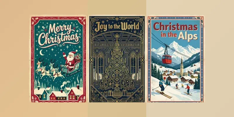 Vintage Christmas Poster Art