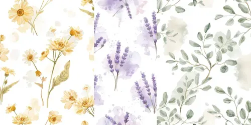 Luxury Seamless Watercolor Patterns generated by leonardo
