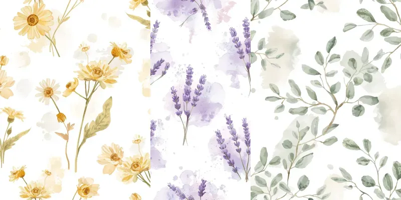 Luxury Seamless Watercolor Patterns generated by undefined