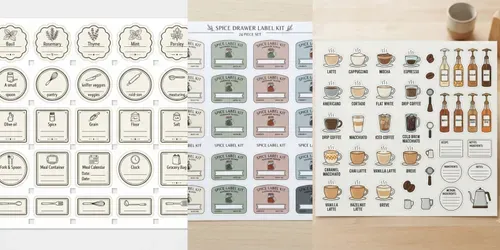 Recipe Label Sticker Sheet Systems generated by gemini-image