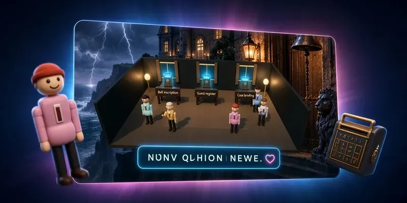 Playable 3D Detective Mystery Builder