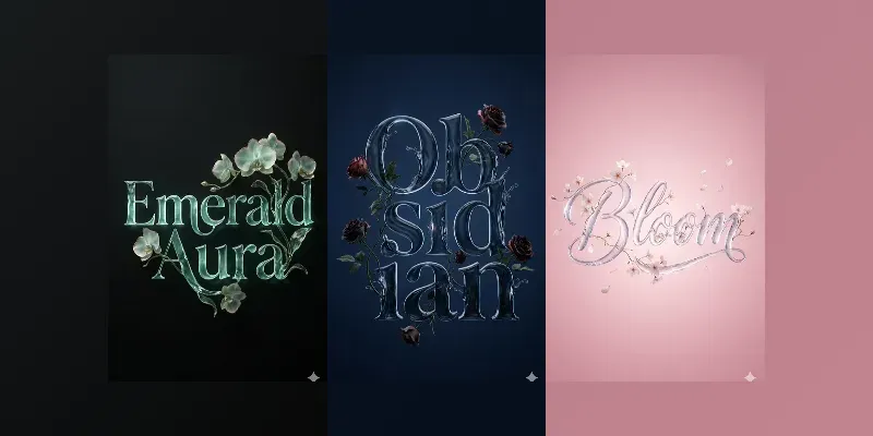 Aquabloom 3D Typography Systems generated by undefined