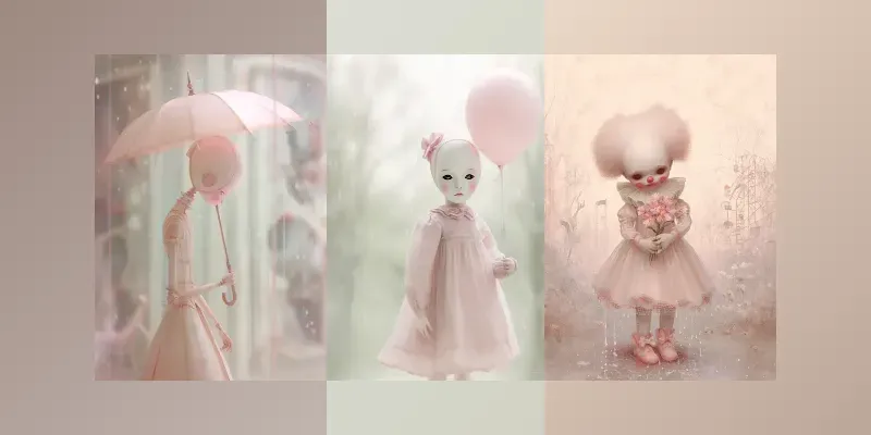 Unsettling Dreamlike Character Images generated by undefined