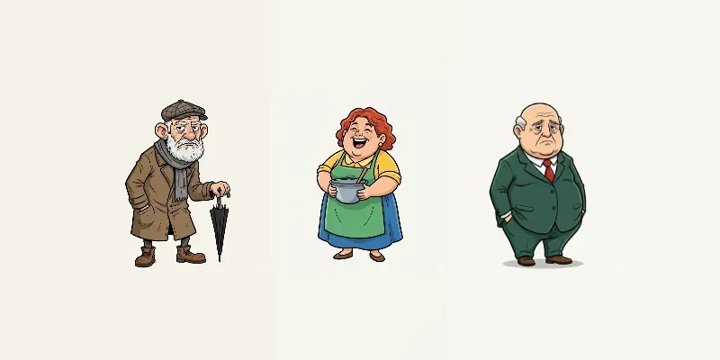Pixar Style Cartoon Character Sets generated by undefined