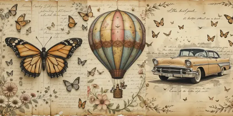 Vintage Collage Aesthetic  Packs generated by undefined