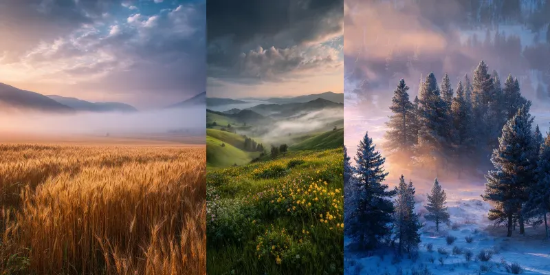 Realistic Misty Landscape Photography generated by undefined