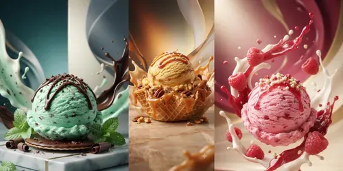 Premium 3D Ice Cream Commercial Art generated by chatgpt-image