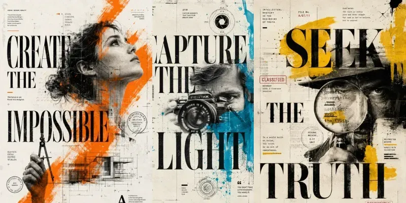 Mixed Media Grunge Typography Posters generated by undefined