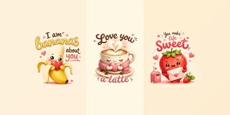 Kawaii Love Characters generated by undefined