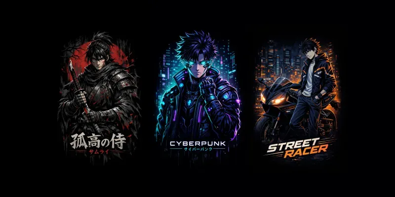 Premium Anime Graphic Tshirt Creators generated by undefined