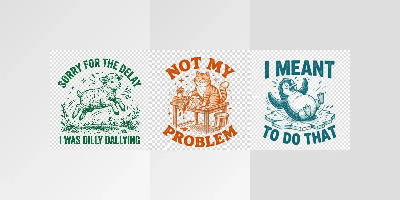 Retro And Playful Tshirt Illustrations generated by undefined