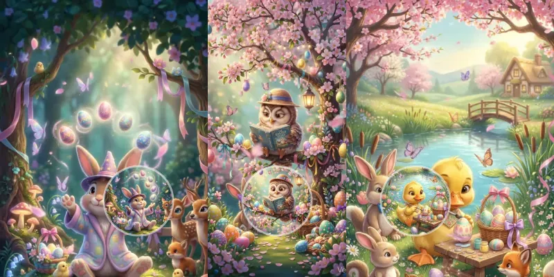 Cute Easter Cartoon Talking Videos generated by undefined