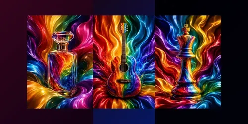 Rainbow Abstract Object Art generated by chatgpt-image