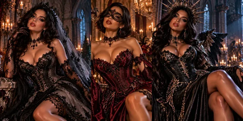 Glamorous Halloween Fashion Editorials
