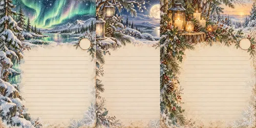 Winter Solstice Journal Pages generated by chatgpt-image