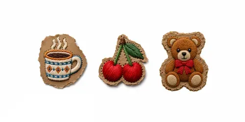 3D Embroidered Cardboard Stickers generated by chatgpt-image