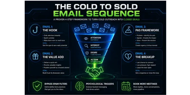 The Cold To Sold B2b Email Sequence generated by undefined