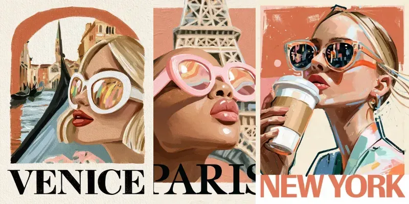 Chic Travel Posters generated by undefined