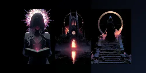 Ethereal Chiaroscuro Dark Fantasies generated by midjourney