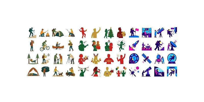 Festival Clipart Silhouette Set Generator generated by undefined
