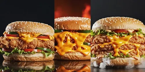 Crispy Chicken Burger Cinematic Ads generated by veo