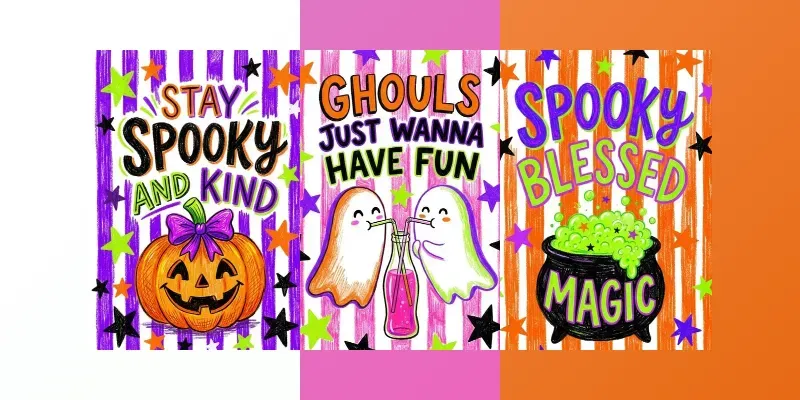 Etsy Spooky Cute Quote Halloween Posters generated by undefined