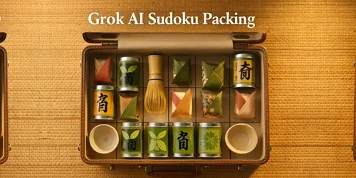 Aesthetic Sudoku Packing Stopmotions generated by grok-video
