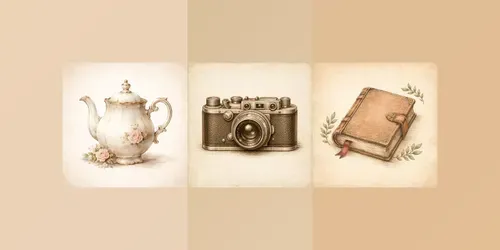 Vintage Object Illustrations generated by chatgpt-image