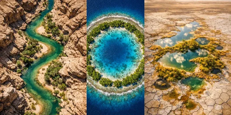 Top Down Visions Of Hidden Paradises generated by undefined
