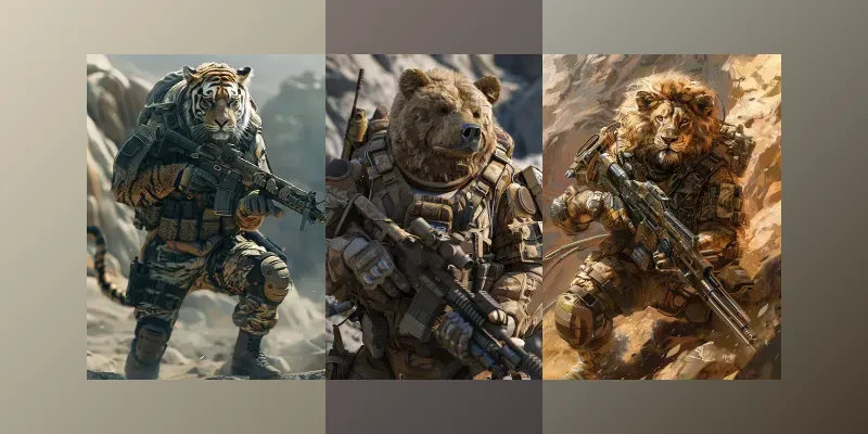 Epic Animals In Tactical Gear generated by undefined