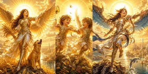 Golden Winged Sentinels generated by chatgpt-image
