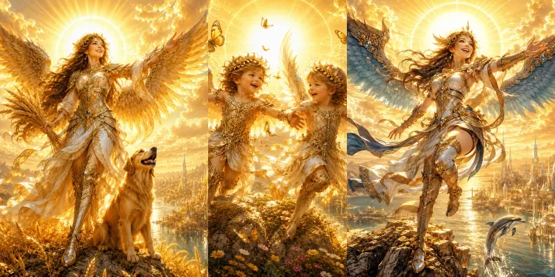Golden Winged Sentinels generated by undefined