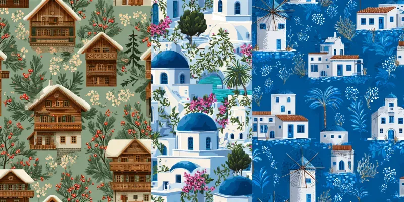 Architectural Folk Tile Patterns