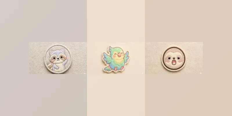 Soft Kawaii Embroidered Patches generated by undefined
