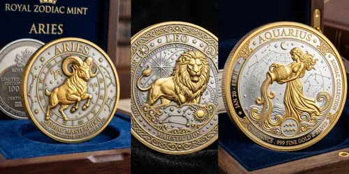 Luxury Zodiac Coin Art Creators generated by imagen