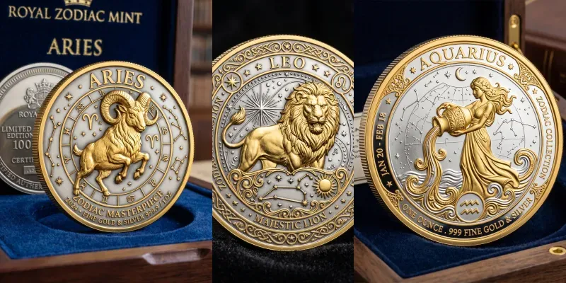 Luxury Zodiac Coin Art Creators generated by undefined