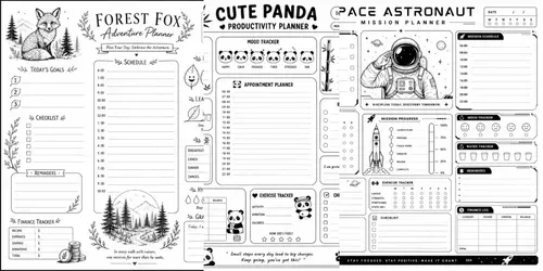 Printable Daily Planner Collections generated by chatgpt-image